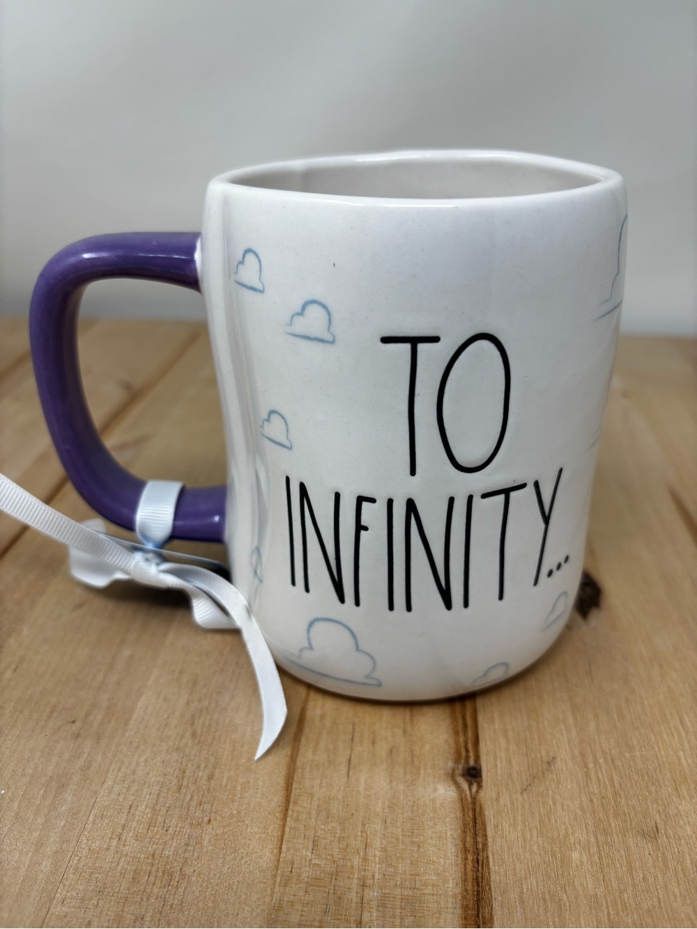 Rae Dunn TO INFINITY Mug Buzz Lightyear Double Sided Toy Story Purple Handle New